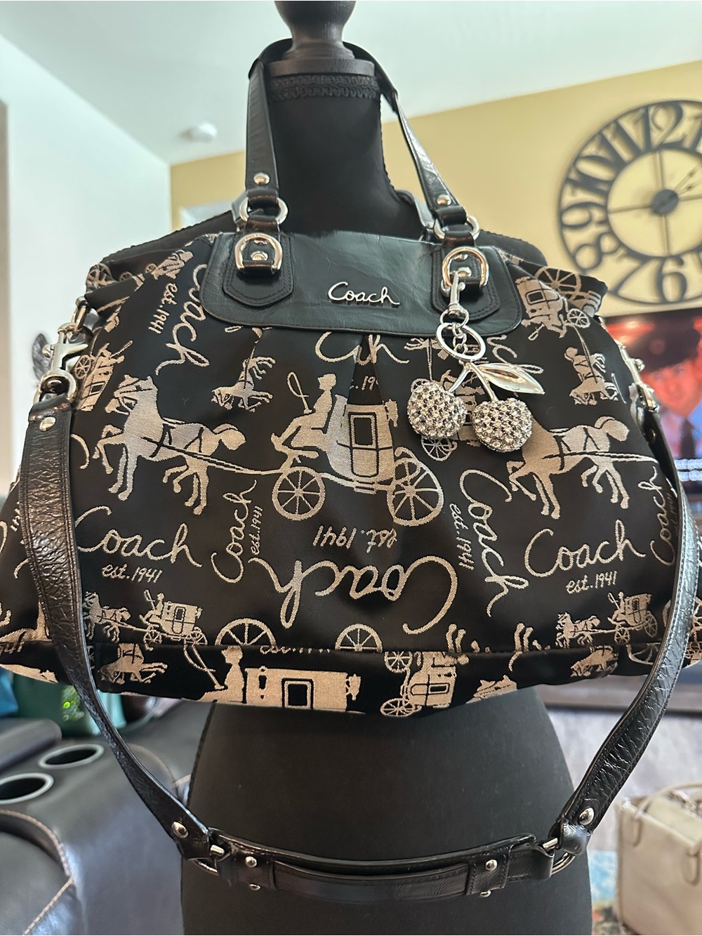 Coach Ashley Signature Horse And Carriage Satchel